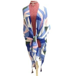 Do everything in Love Beach blues n pink swim cover up summer wrap kimono